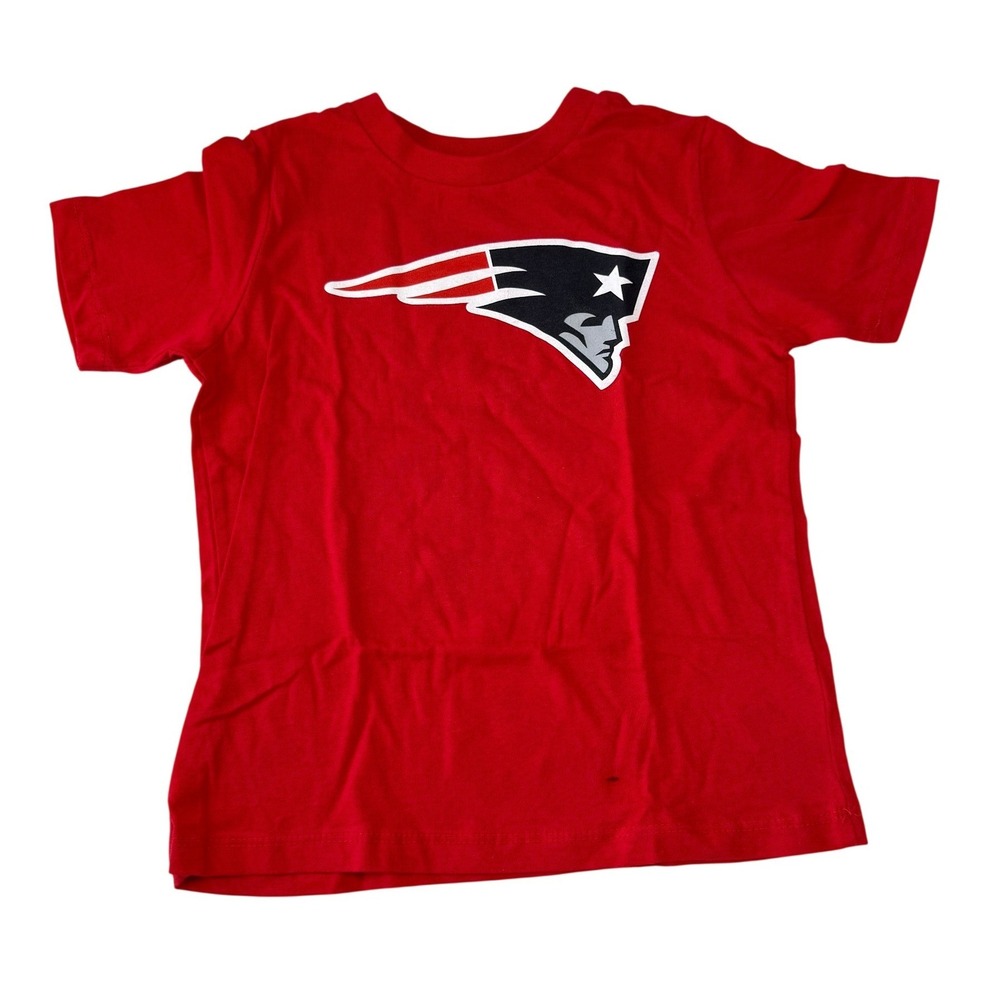 NFL New England Patriots Kids Red Graphic Tee‎ Shirt Size M 5/6 New